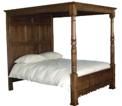 Panelled Four Poster Bed